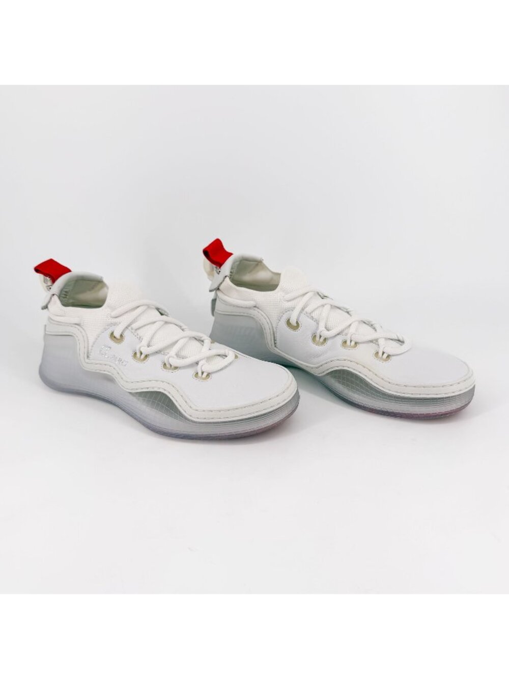 Christian Louboutin Arpoador White Drawstring Sneakers Size 39.5 US 9.5 Women's
